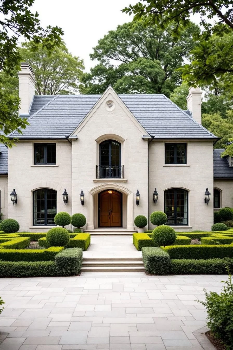 Tree-Lined Château Design Setting