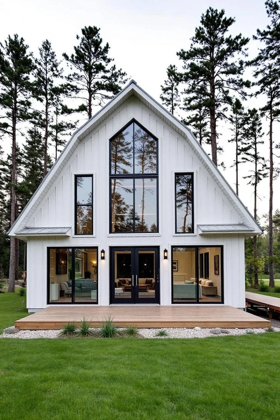 A Tall Barndominium Built From Timber