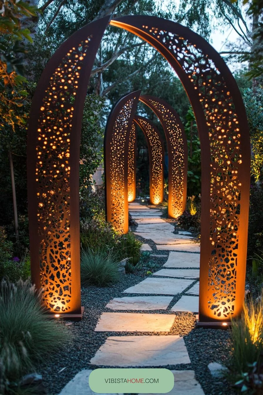 Lattice Arches with Mystical Glow