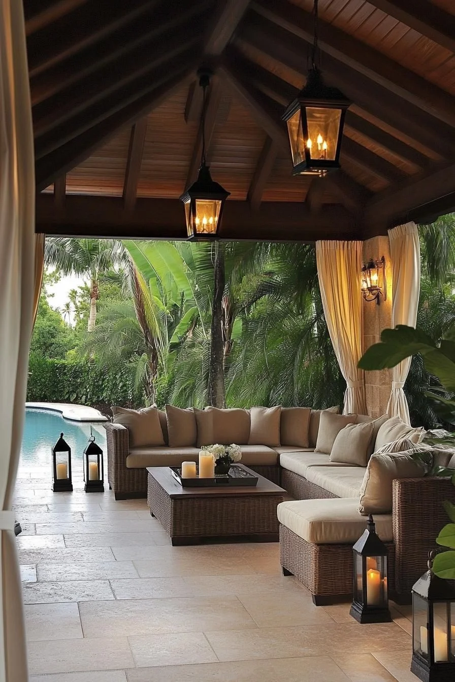 Tropical Tranquility: A Breezy Poolside Hangout