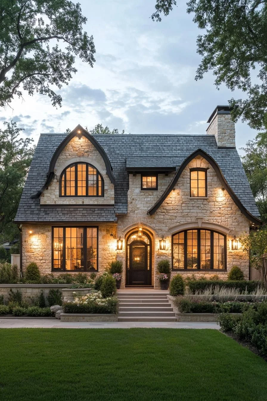 Cozy Stone Cottage with Warm Details
