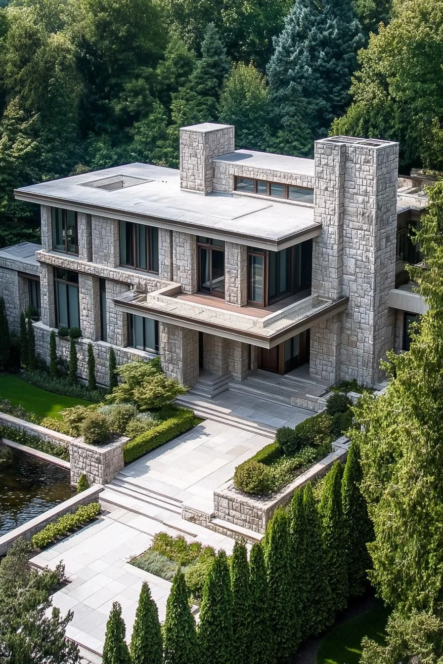 A Modern Mansion Tucked in Greenery