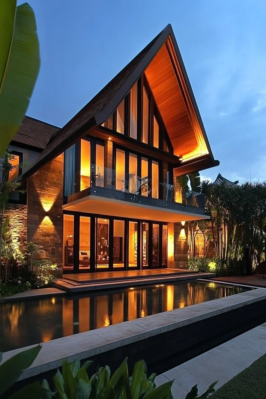 A-Frame Allure: Bali's Twilight Hideaway
