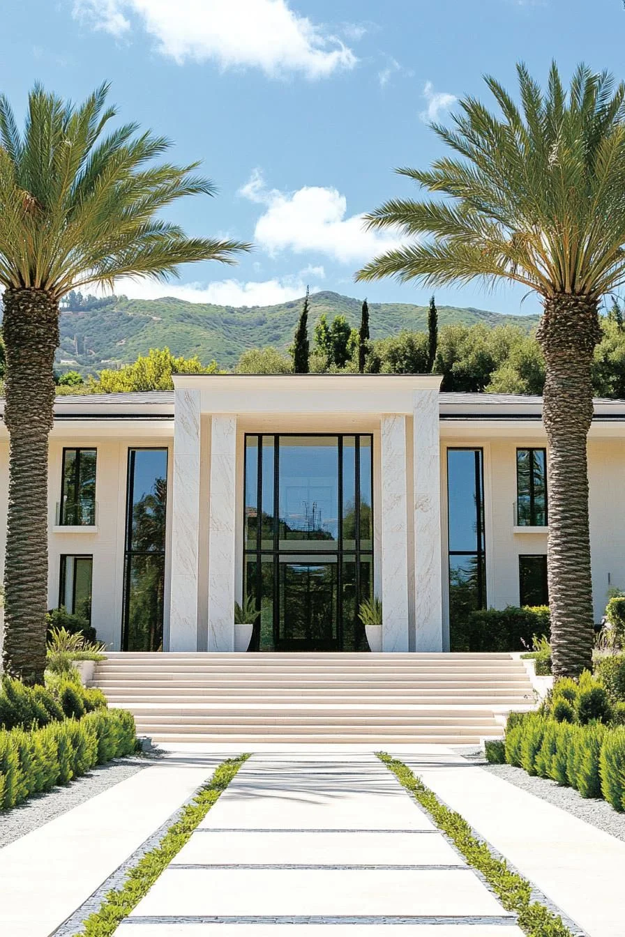 Marble Columns Frame a Grand Entrance