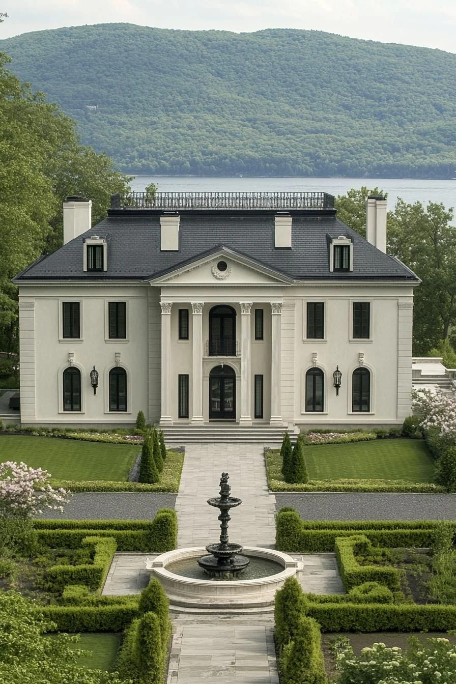 An Elegant Manor Overlooking Still Water