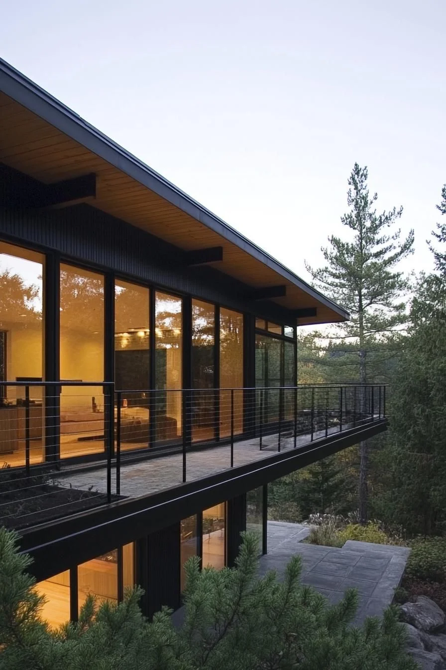 Elevated Facade Rising Above the Forest