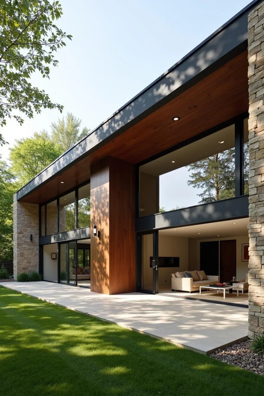 Wood, Stone, and Glass Come Together