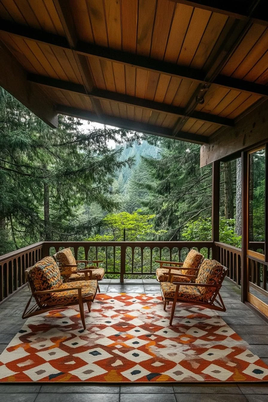 Bold Geometric Patterns in Rugs and Wallpaper - photo 4