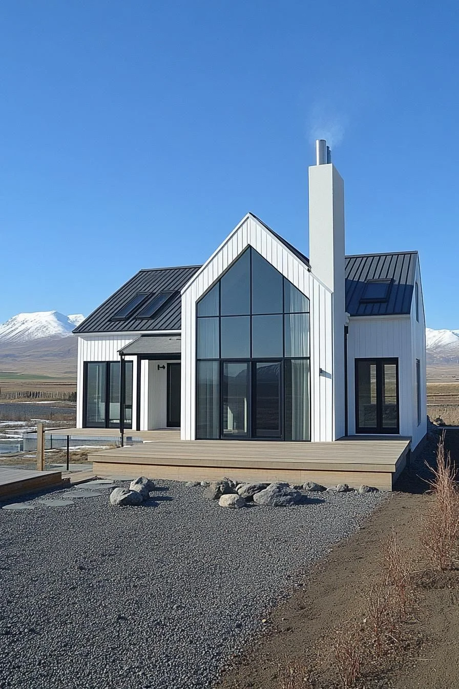 A Winter Scene at a Metal Home