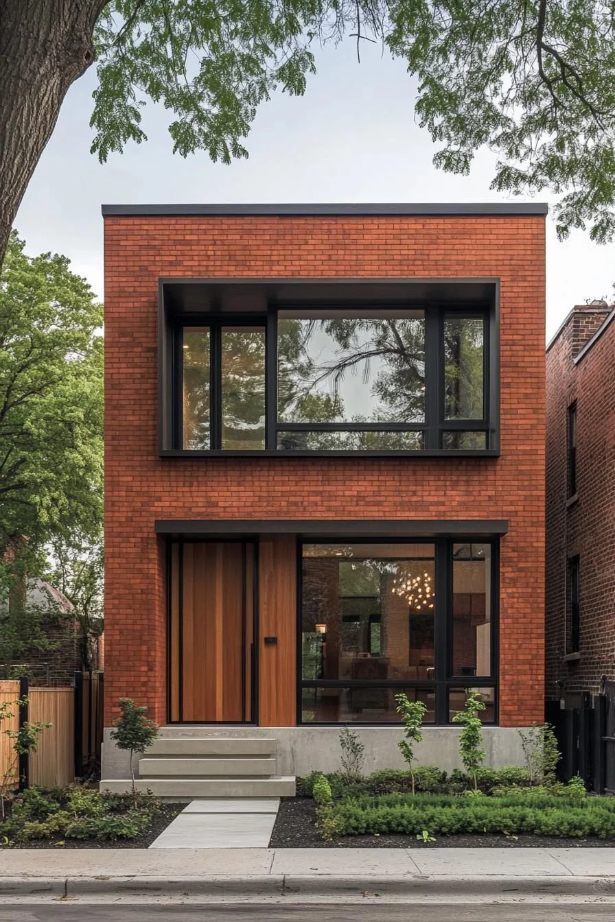 A Boxy Brick Home With Zen Style