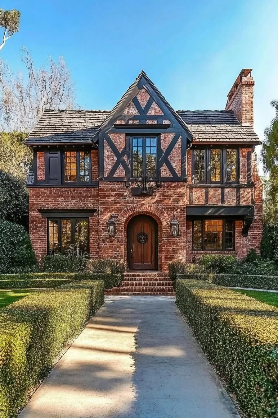 A Brick Tudor Home Hidden From View
