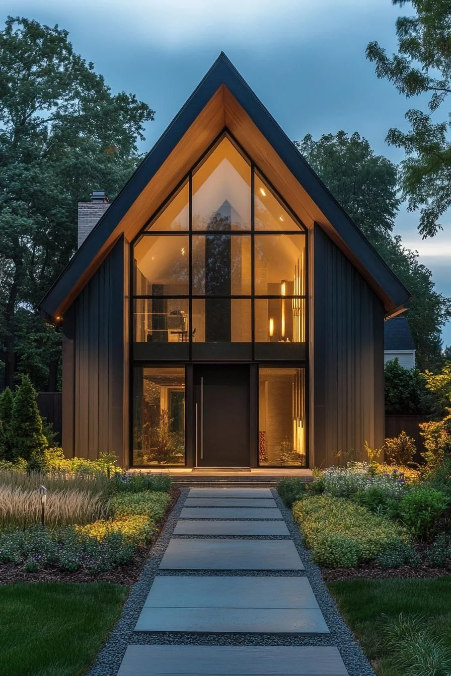 A Glass-Front Getaway with Bold Angles