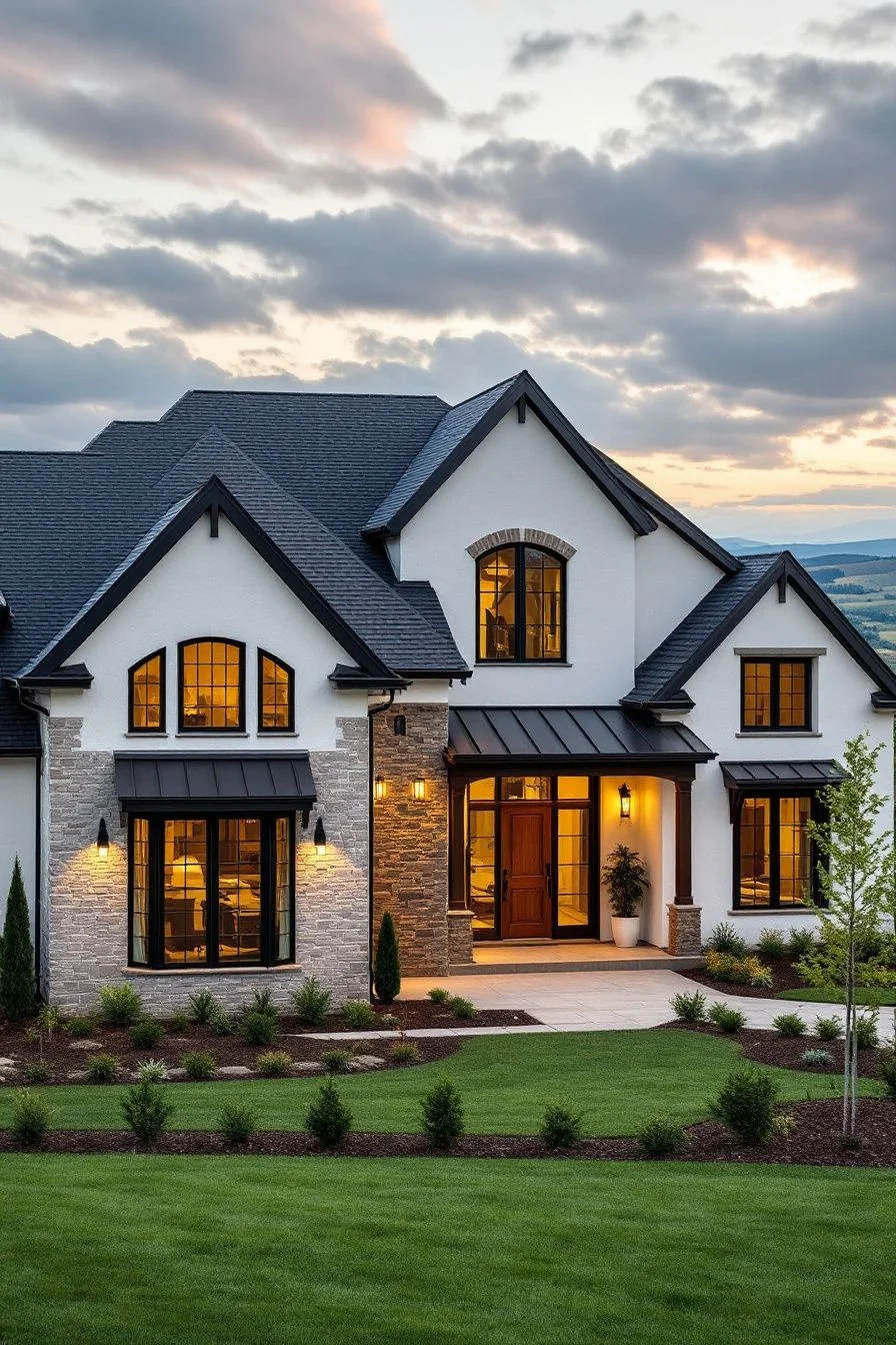Modern Elegance in a Suburban Castle