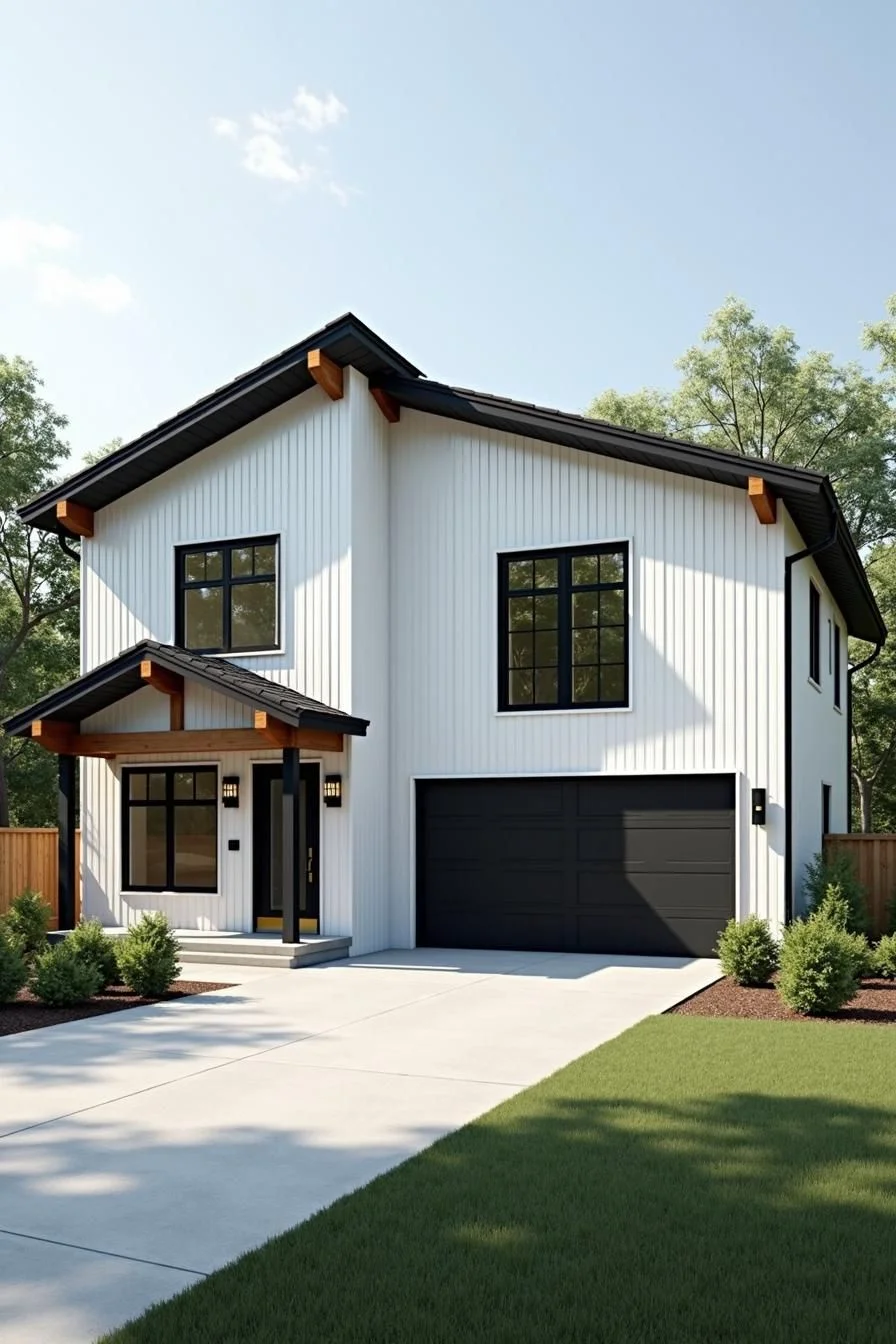 Cottage Design With Charcoal Accents