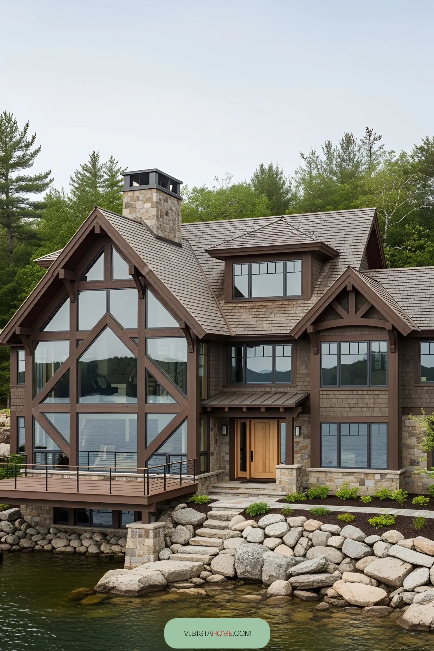 A Striking A-Frame Cabin on the Lake