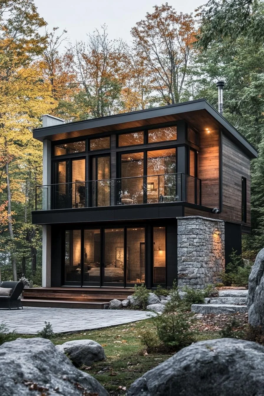 A Modern Retreat in Stone and Glass