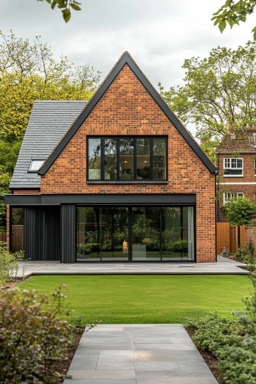 Gabled Brick House Set in Quiet Woods