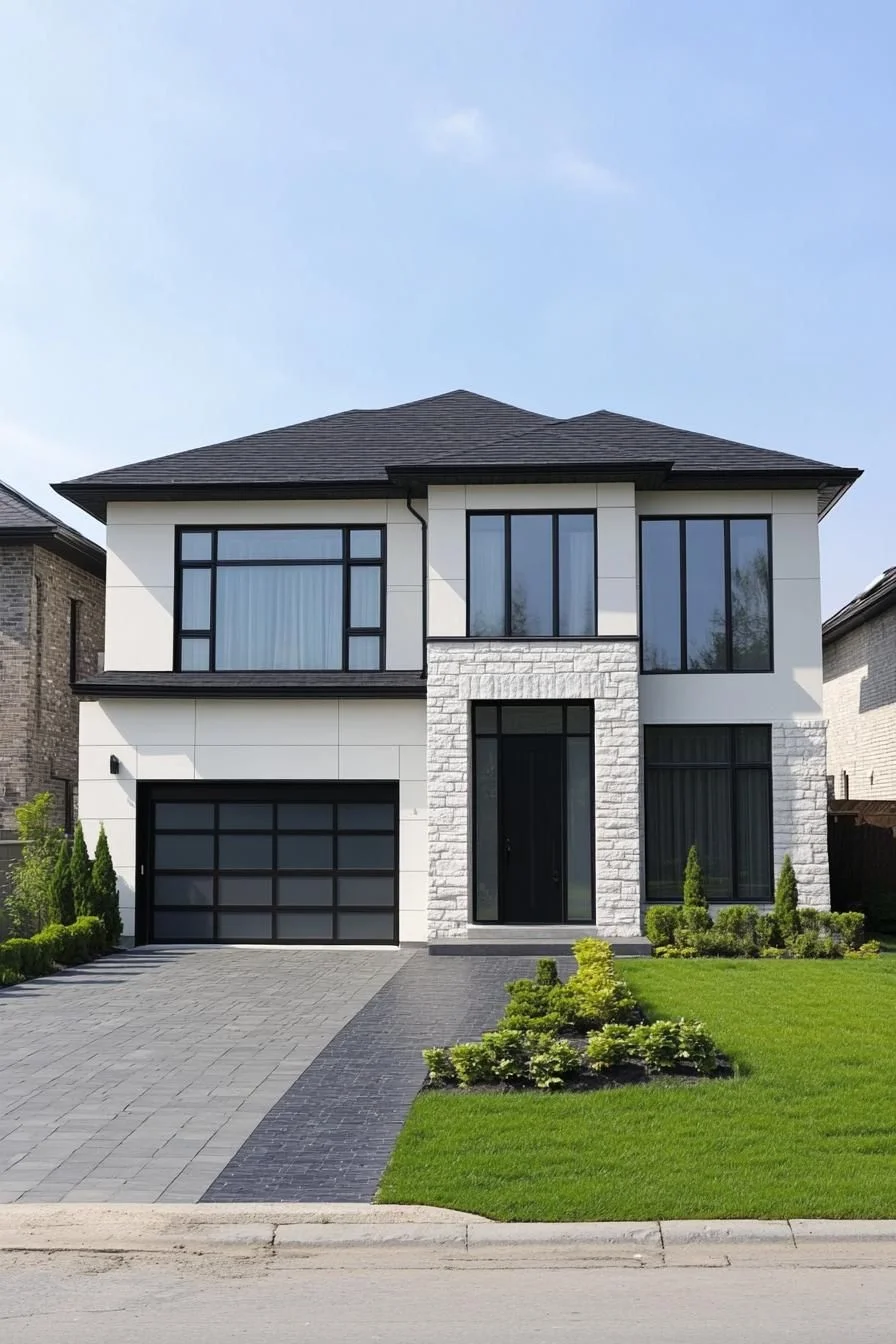 A Monochrome Cube Reshapes Suburban Style
