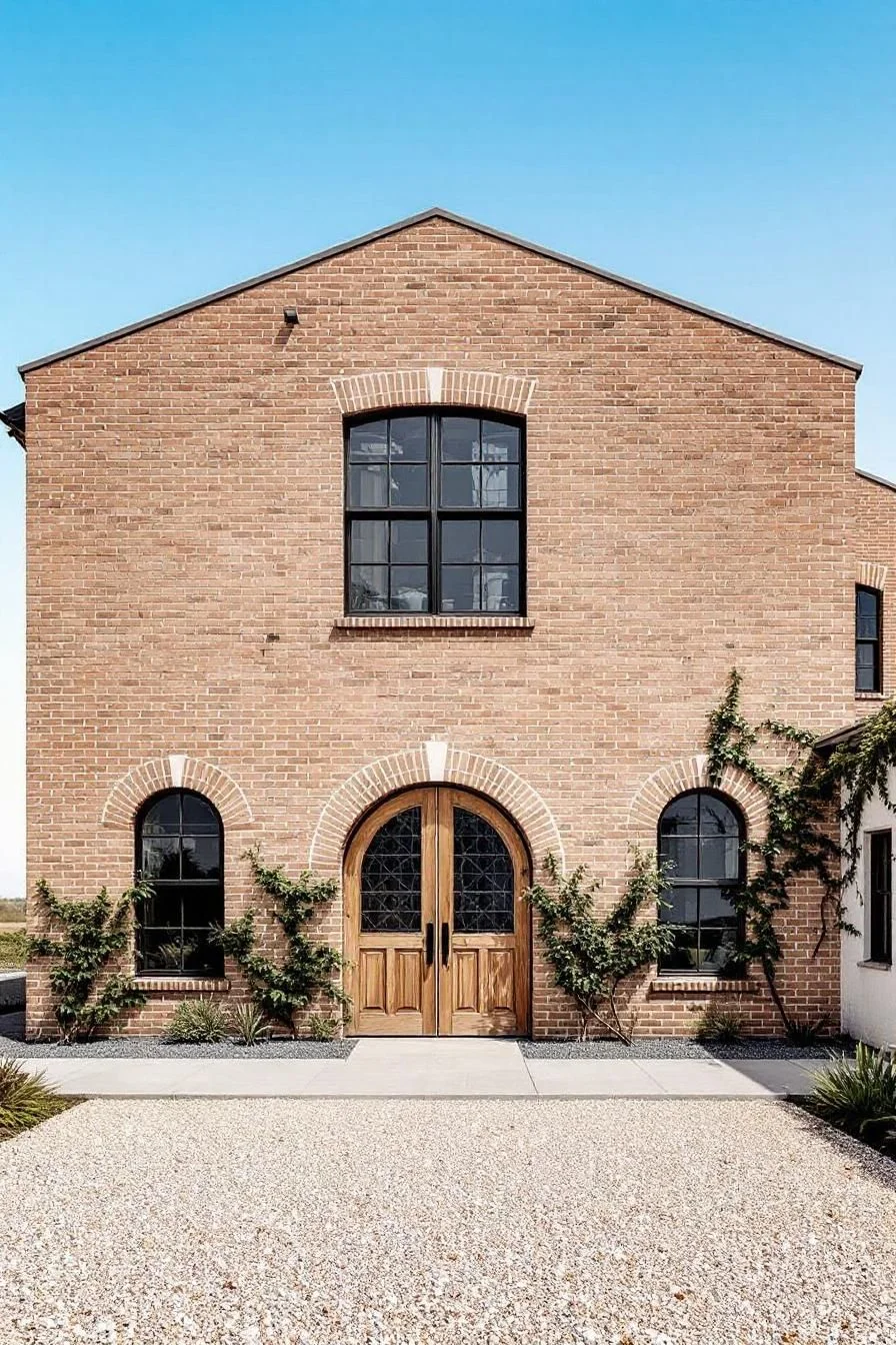 A Brick Facade Wrapped In Ivy