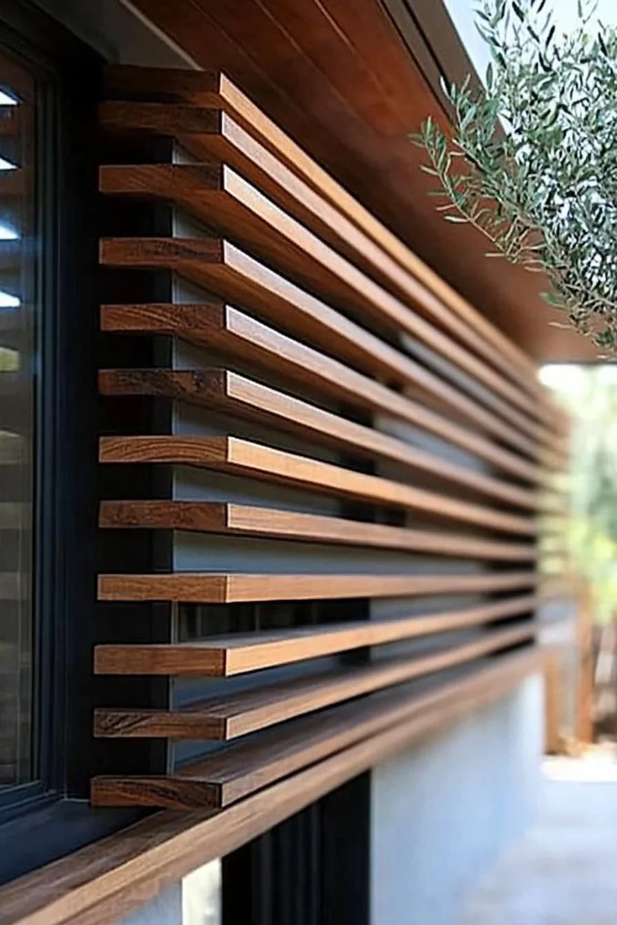 Timber Facade in Accordion Style