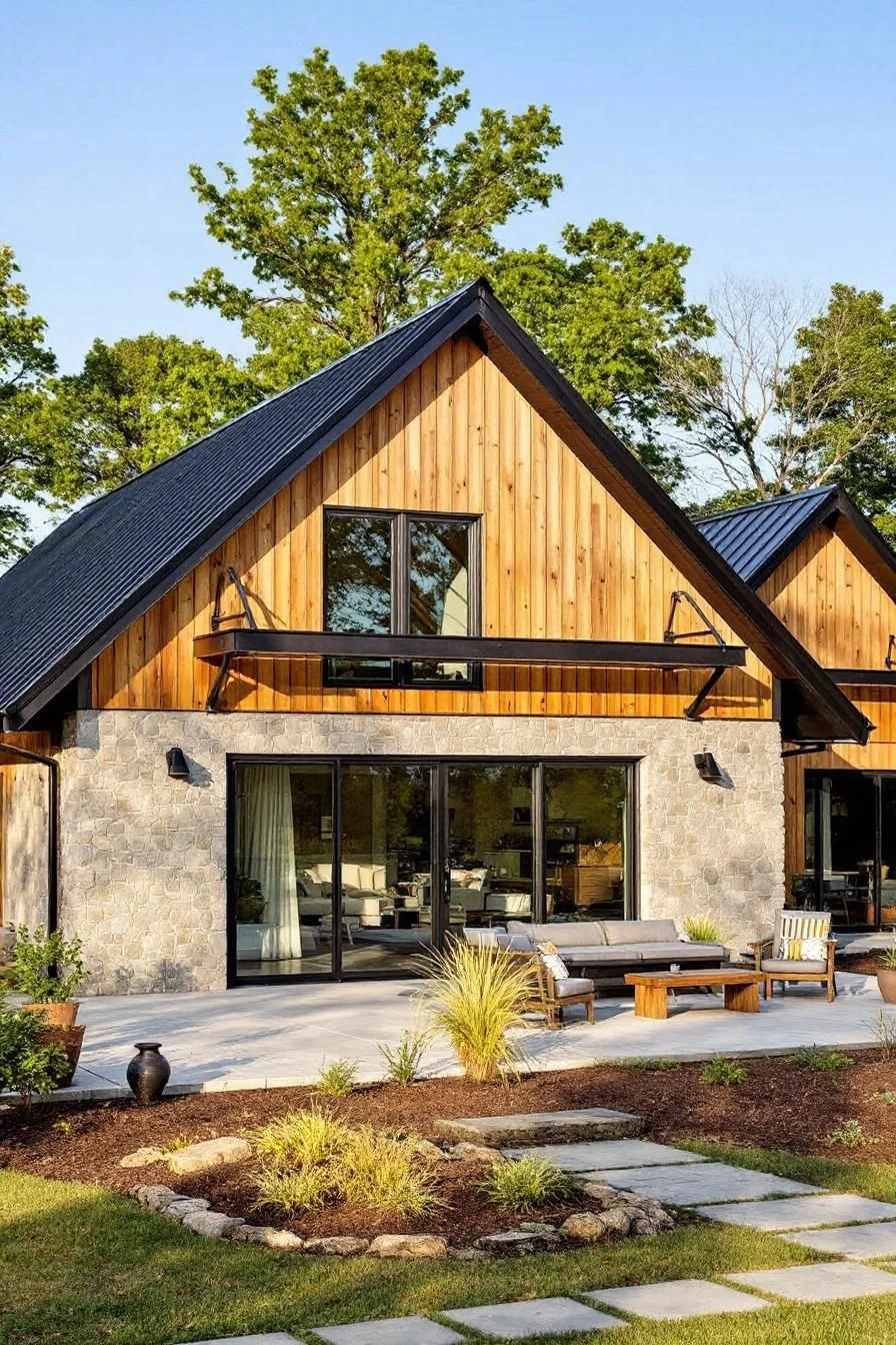 A Barnwood Home Under an Oak Canopy