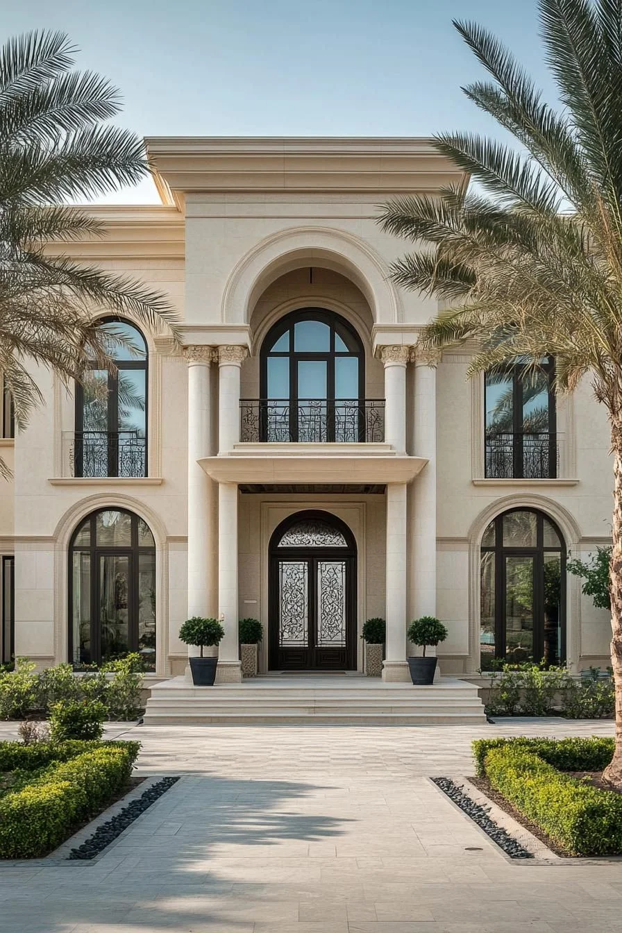 Palatial Design Guarded by Palms