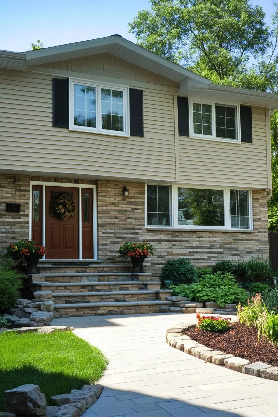 A Brick-Accented Split Level Haven