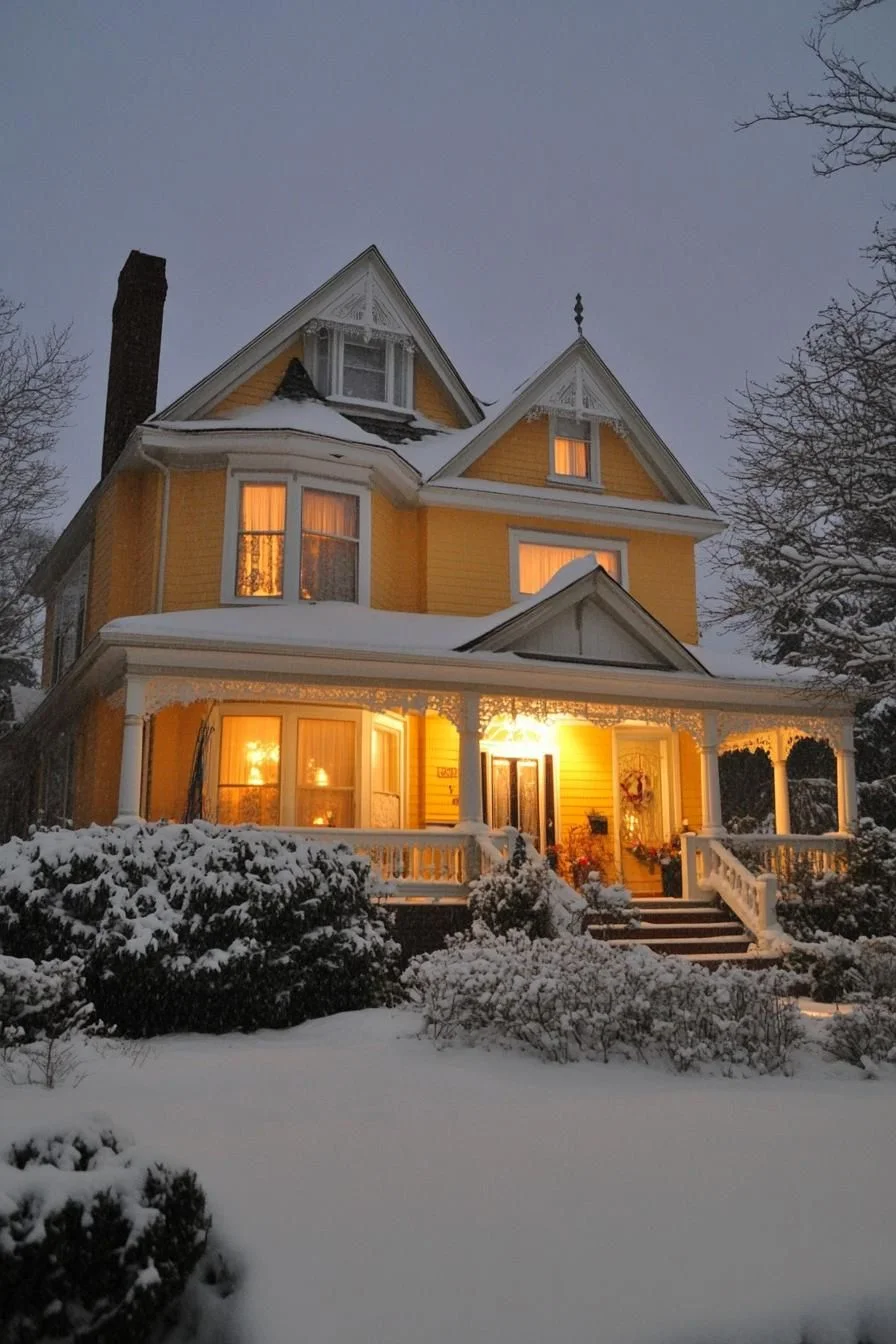 Snow-Draped Victorian Charm
