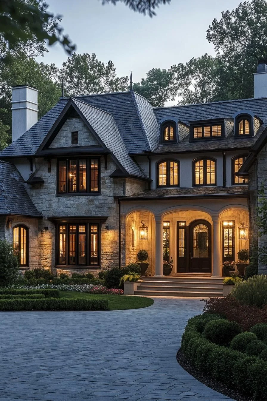 A Suburban Dreamscape at Dusk
