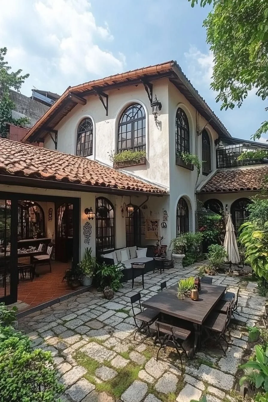 A Colonial Home Set in Greenery