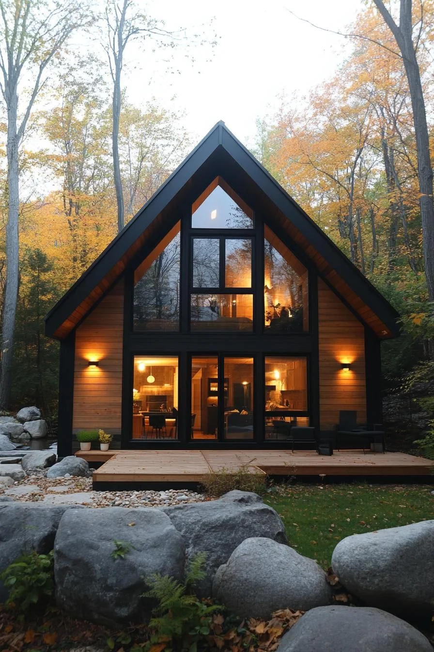 A Warm and Toasty A-Frame Cabin