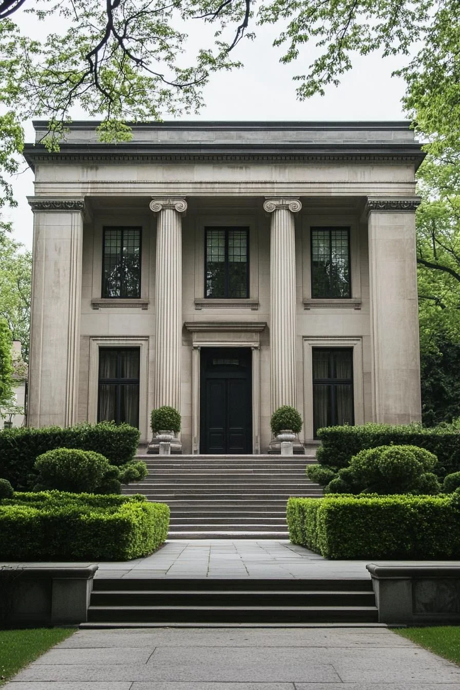Refined Neoclassical Majesty Among the Gardens