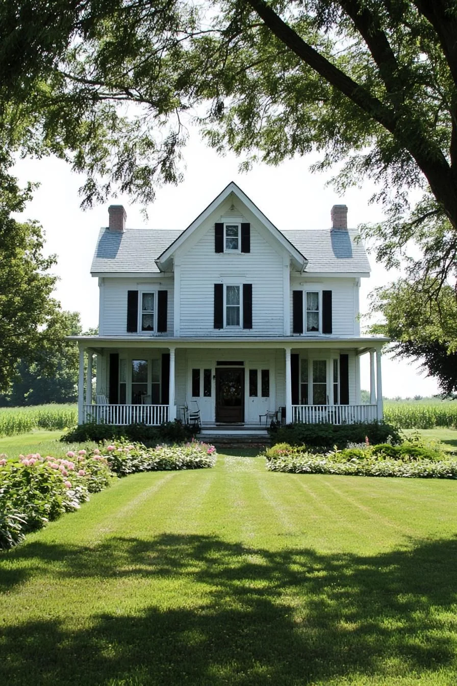 A Welcoming Porch Overlooking Open Pasture