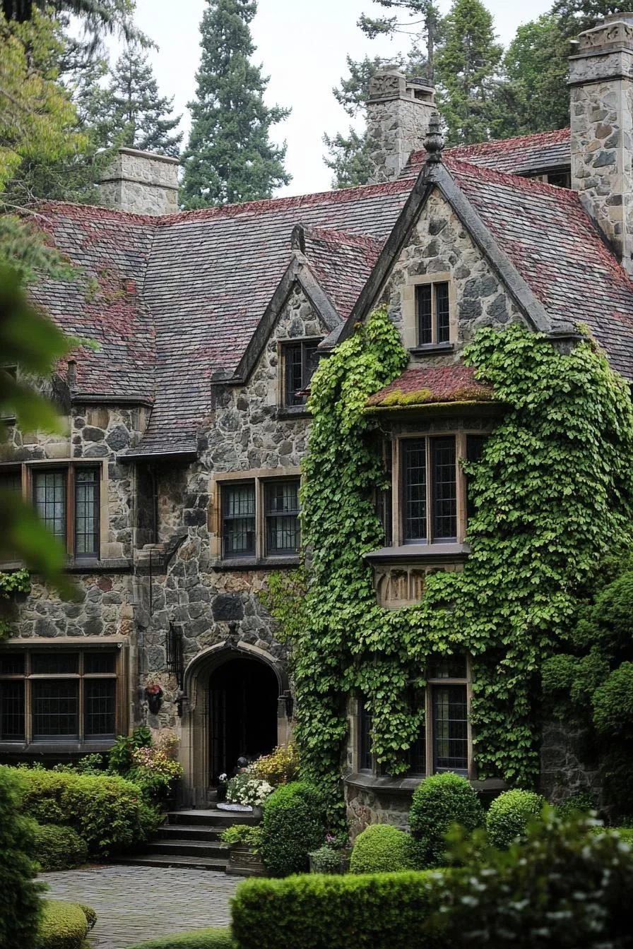 Stone Retreat Wrapped in Climbing Ivy