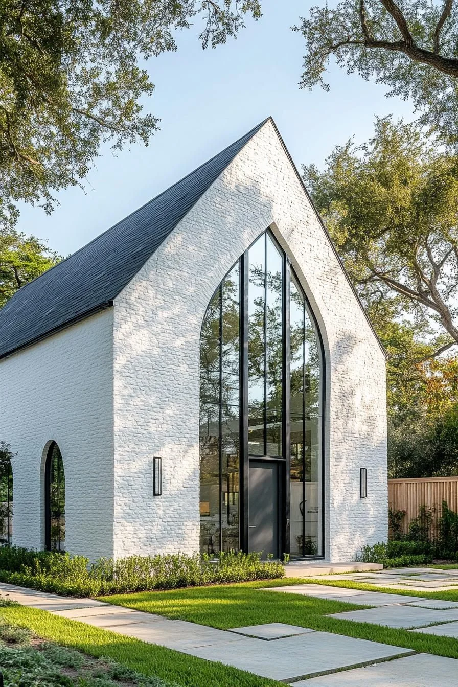 White Brick House with Modern Appeal