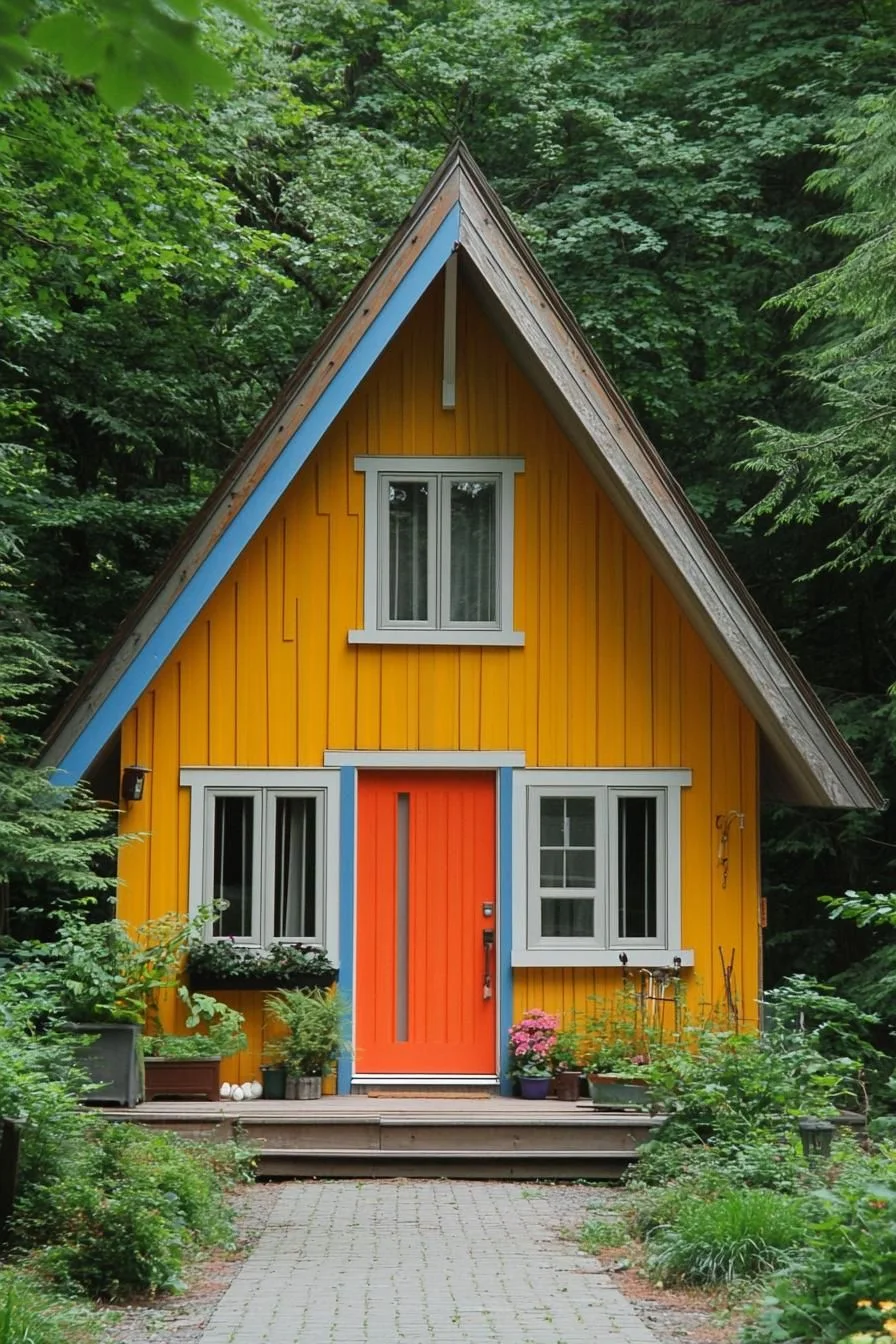 Colorful Cabin in the Woods