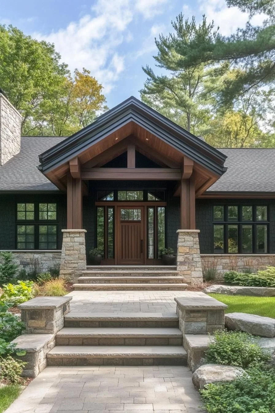 A Luxurious Craftsman Lodge Design