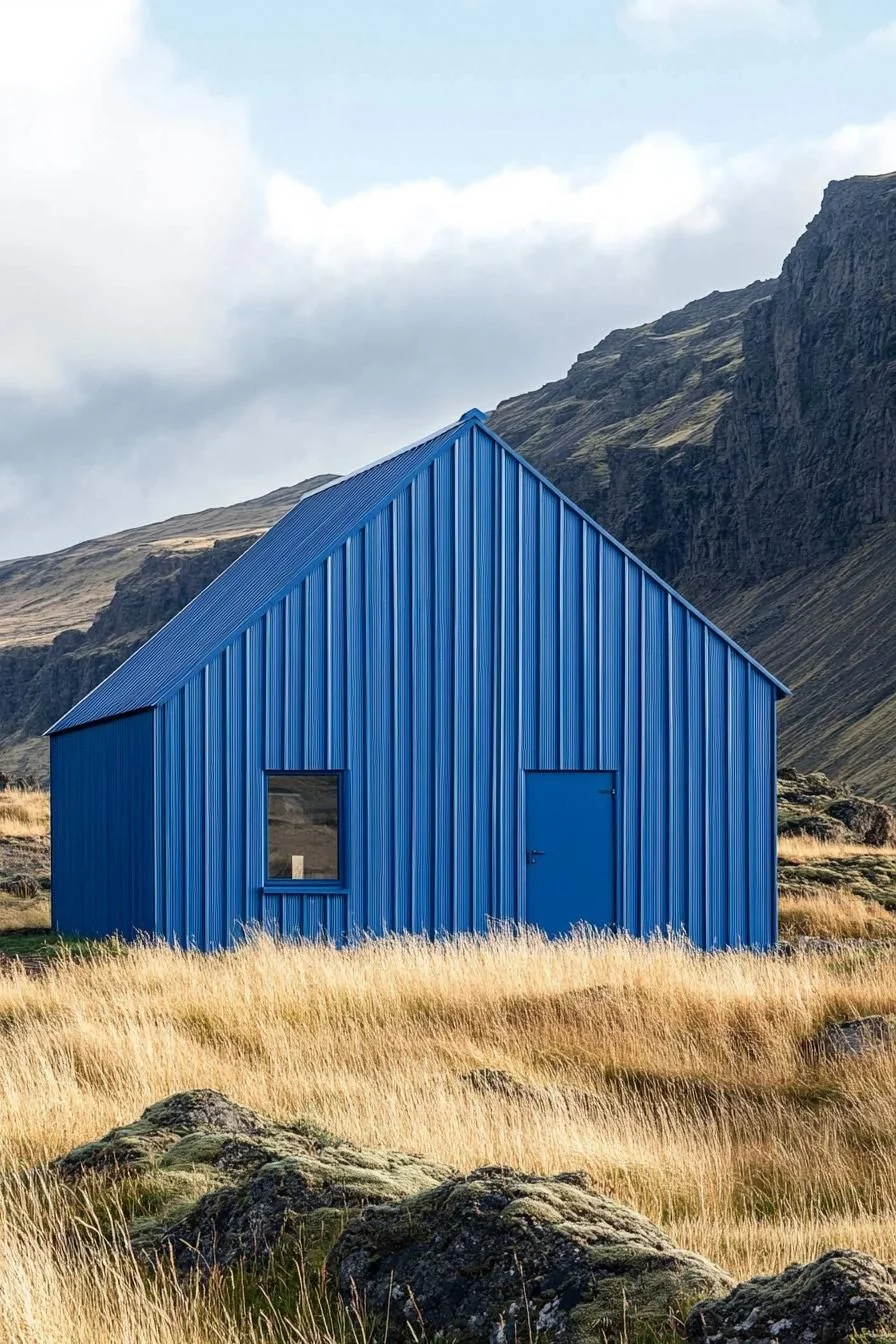 Blue Barndominium in the Valley