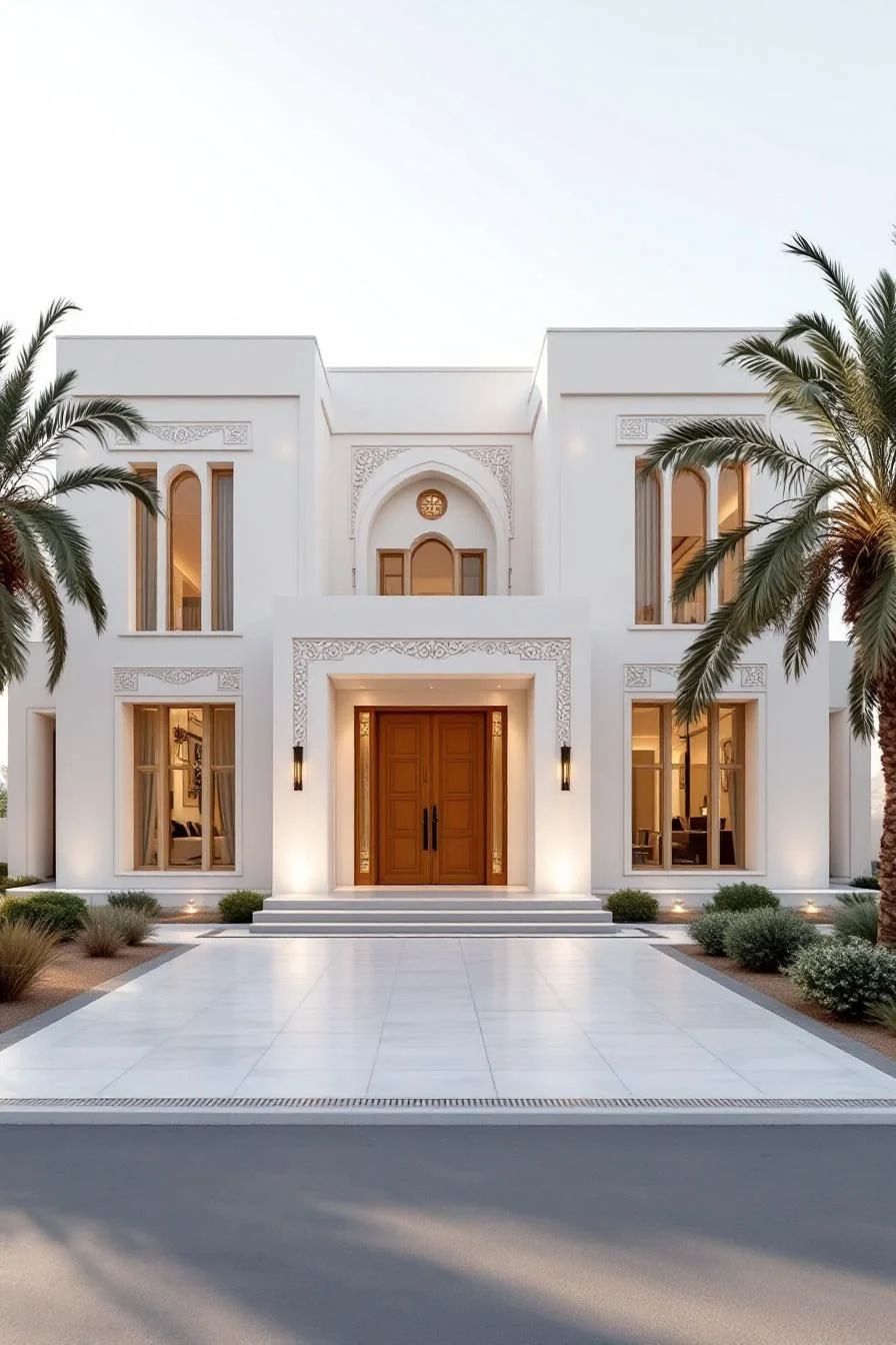 A Striking White Desert Home