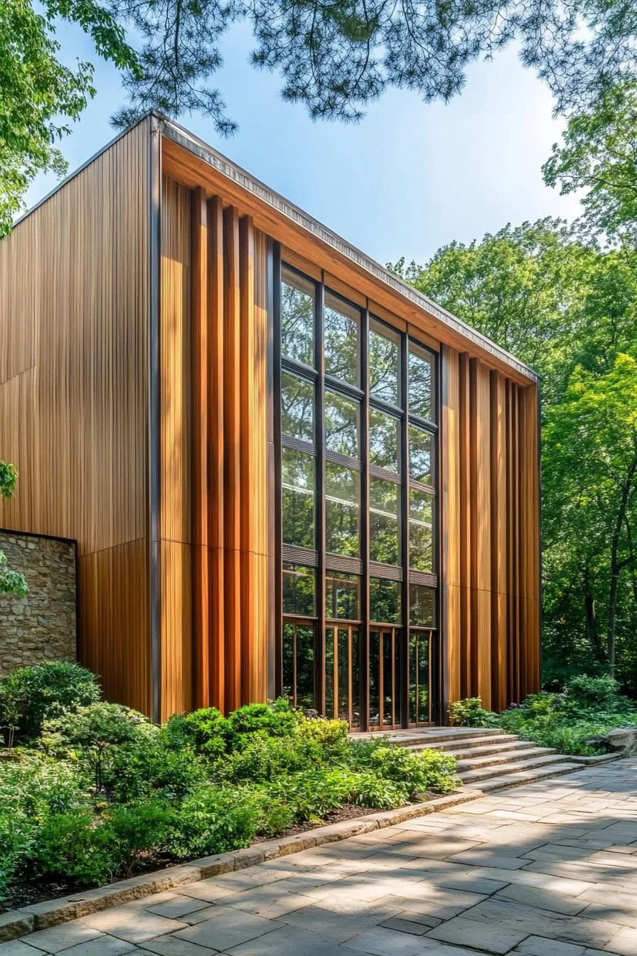 Timber Tower Facade Calm
