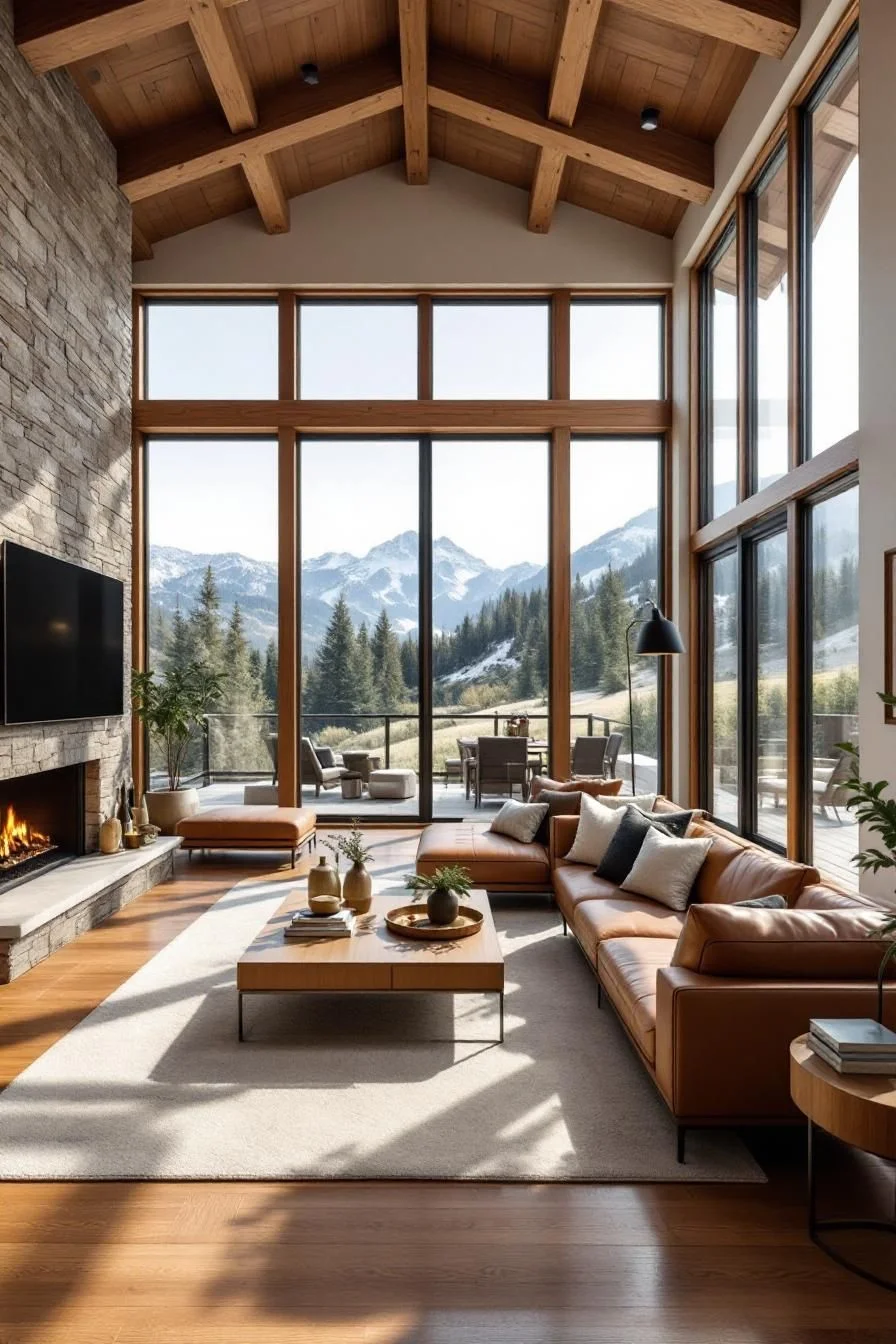 A Timber Living Room Inspired by Nature