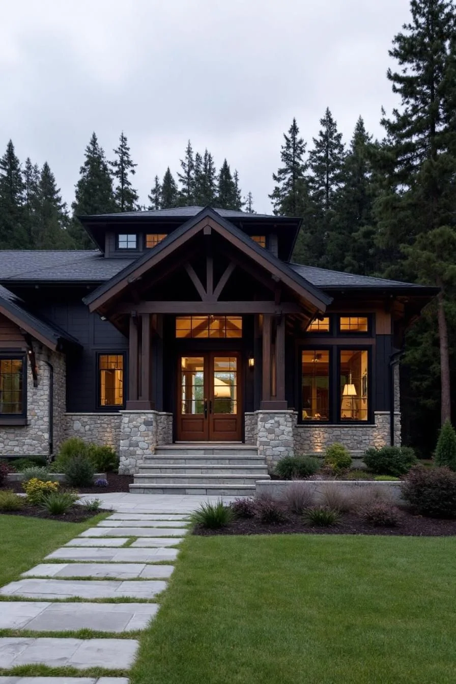 A Gabled Craftsman Home Among Pines