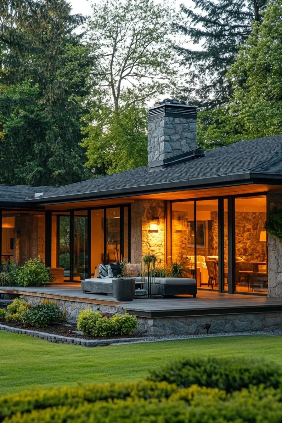 A Welcoming Brick Ranch Entryway