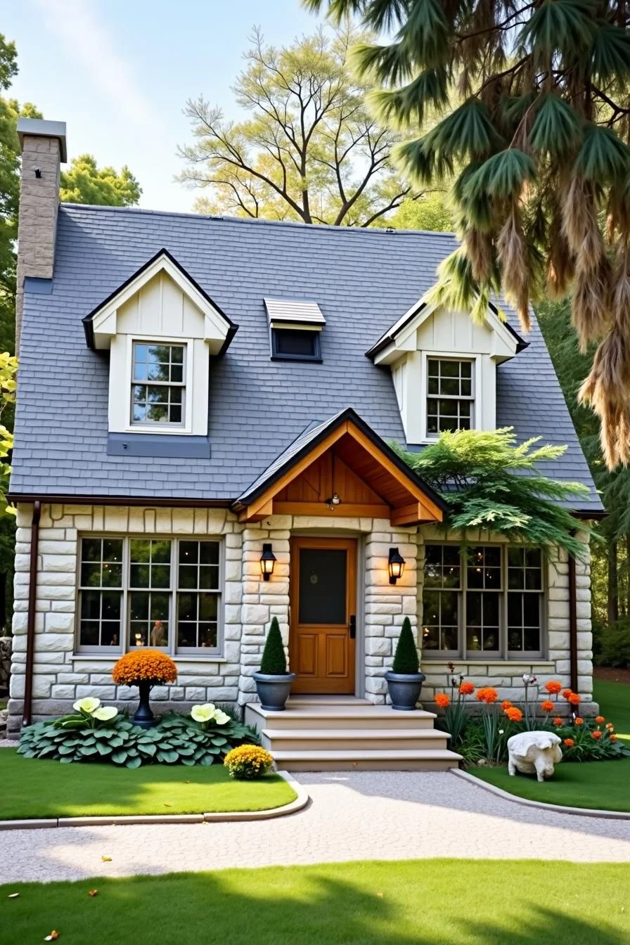Willow-Framed Stone Cottage