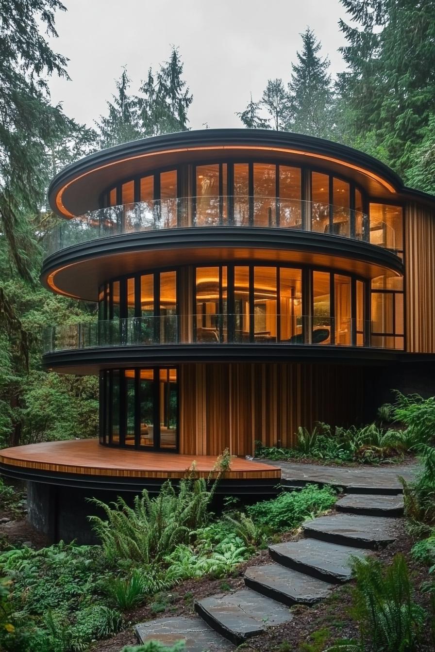 A Circular Serenity Nest Among the Trees