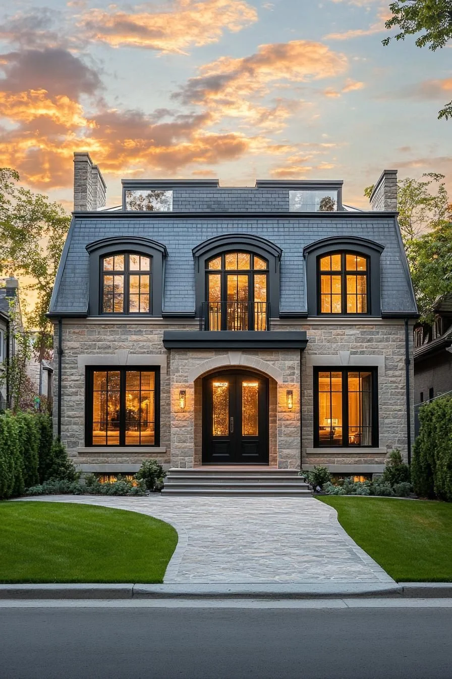Limestone Home With Modern French Style