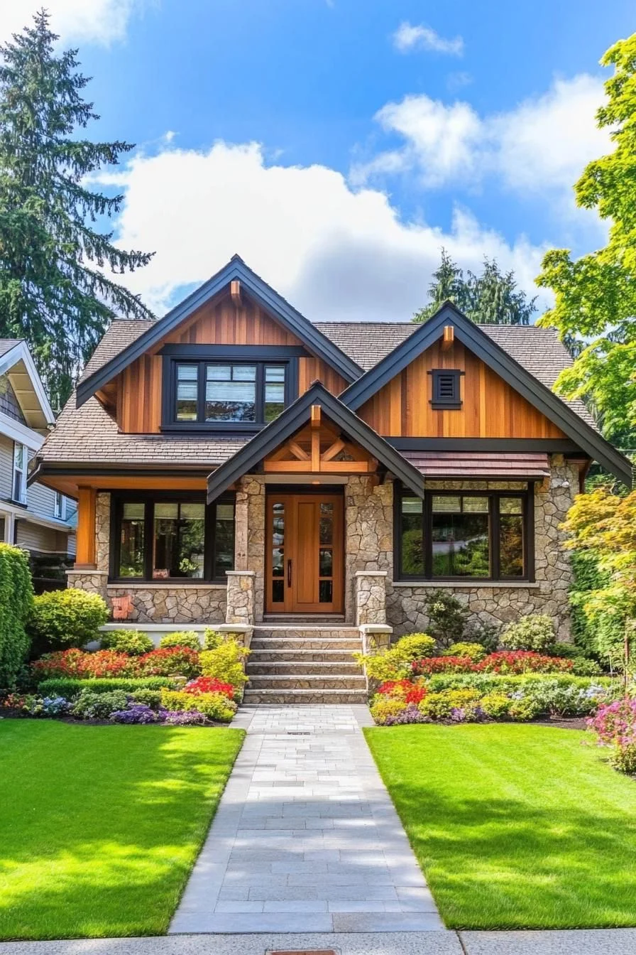A Stone Craftsman Home Set in Nature