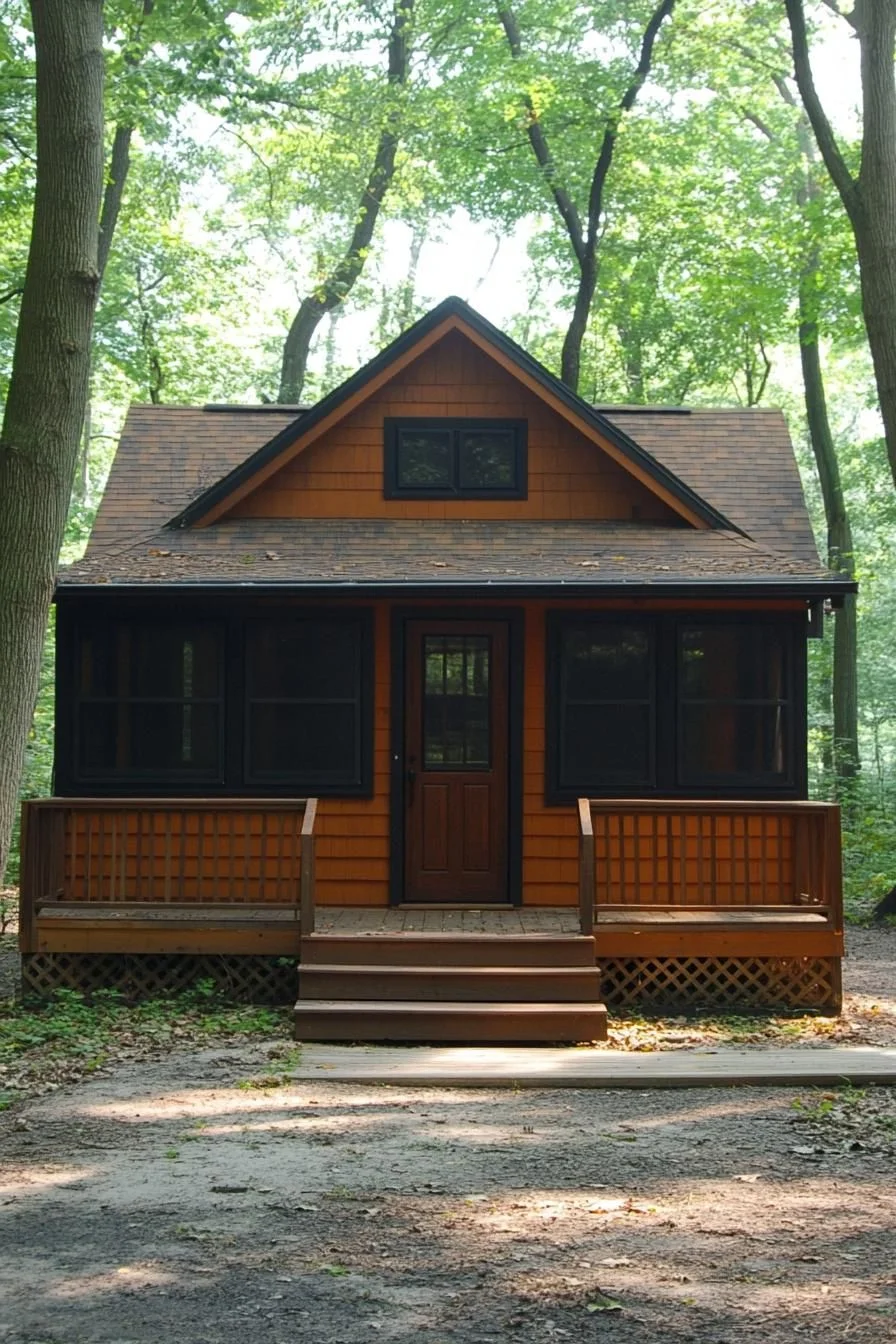 A Small Timber Hideaway in the Woods