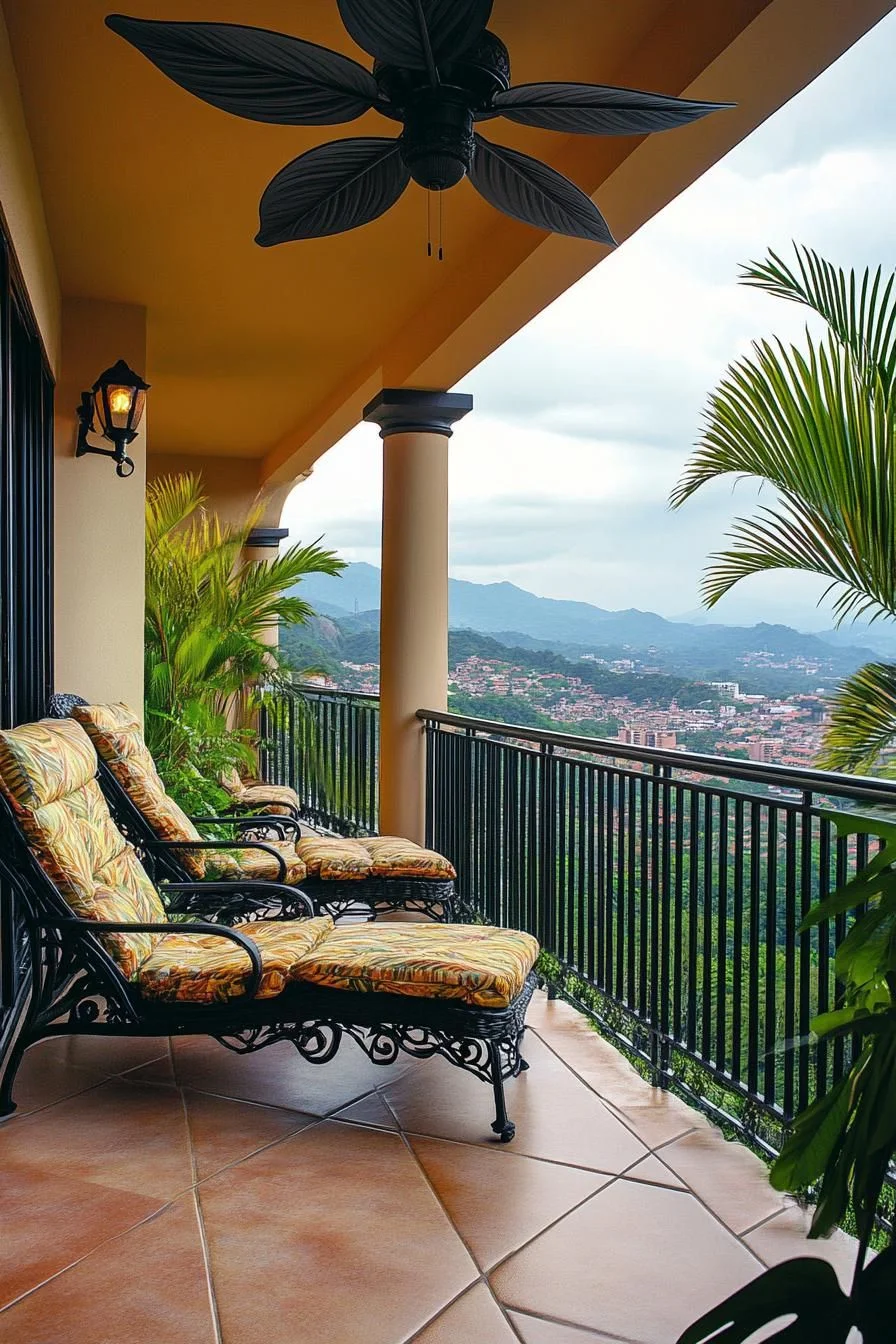 Panoramic Paradise: A Scenic Balcony Lounge
