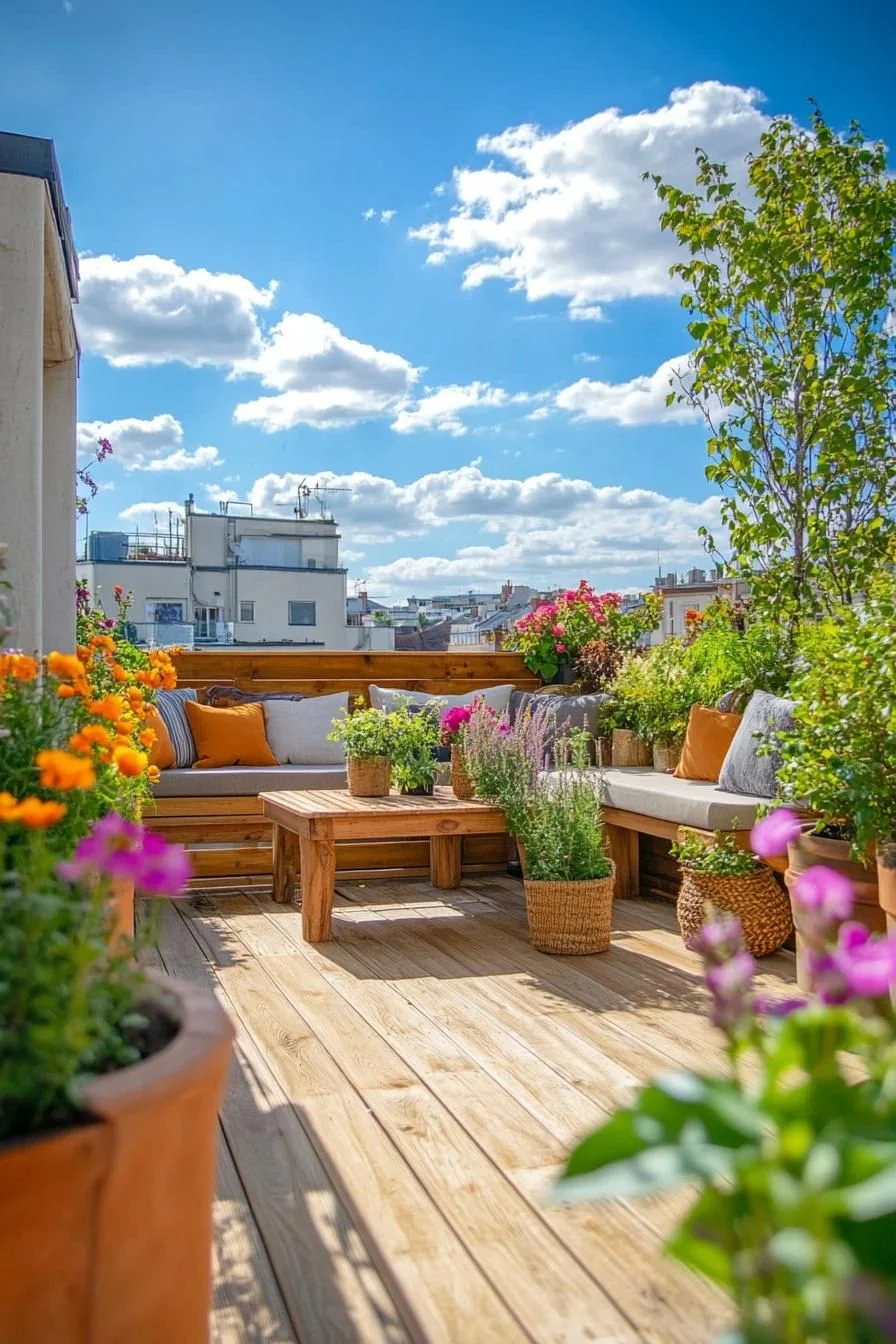 Warm Sunny Rooftop Escape